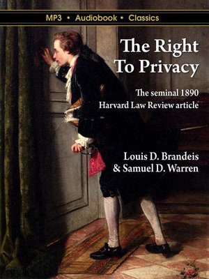 cover image of The Right to Privacy